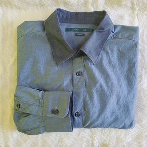 PERRY ELLIS MENS CONTRAST COLLAR CASUAL SLIM FIT SHIRT